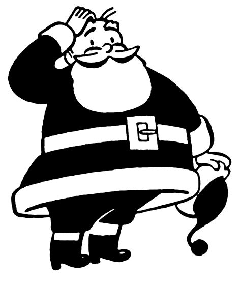 santa claus black and white images|santa black and white clip art.